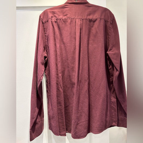 Nudie Jeans brushed cotton burgundy shirt size large - Picture 4 of 4